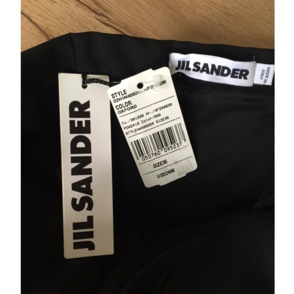 ★Org.$2480 Paris Runway Collection Piece JIL SANDER Wool Strapless Dress Black36 - Picture 14 of 15